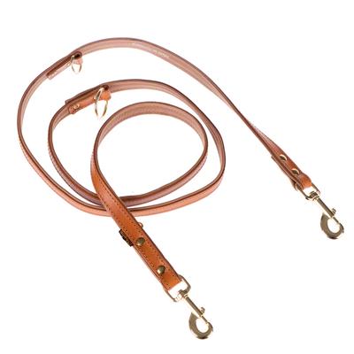 Heim Lederhalsband Größe 60 + Vorführleine Buffalo cognac 200cm