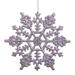 Vickerman 23565 - 6.25" Lavender Glitter Snowflake Christmas Tree Ornament (12 pack) (M101536)