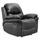 More4Homes MADISON BONDED LEATHER RECLINER ARMCHAIR SOFA HOME LOUNGE CHAIR RECLINING GAMING (Black)
