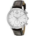 Tissot T0636171603700 Men's Brown Leather Band Steel Case Quartz Silver-Tone Dial Chronograph Watch