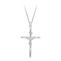 Tuscany Silver Women's Sterling Silver 40 x 70 mm Crucifix Curb Chain Necklace of Length 51 cm/20 Inch