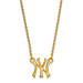 Women's New York Yankees 18'' 14k Yellow Gold Small Pendant Necklace