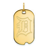 Women's Detroit Tigers 14k Yellow Gold Small Dog Tag Pendant