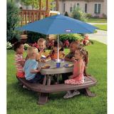 Little Tikes Fold 'n Store Picnic Table w/ Market Umbrella Plastic in Brown | 20.5 H x 47.5 W in | Wayfair 632433M