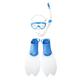 Speedo Kinder Glide Junior Scuba Set, Grau/Blau, 33-36