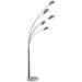 Penbrook Chrome Arc Floor Lamp with Marble Base