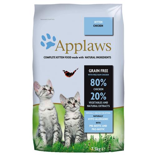 2x7,5kg für Kätzchen Applaws Katzenfutter trocken