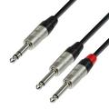 Adam Hall Cables 4 STAR YVPP 0300 Audiokabel REAN 6,3 mm Klinke Stereo auf 2 x 6,3 mm Klinke Mono 3 m