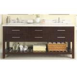 Empire Industries Priva 72" Open Double Bathroom Vanity Base Only Solid + Manufactured Wood in Brown | 32.4 H x 72 W x 21.6 D in | Wayfair PR72DC