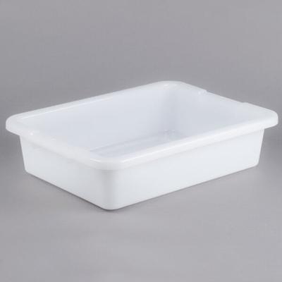 Rubbermaid® FG334992WHT 20" x 15" x 5" White High-Density Polyethylene Bus Tub / Food Storage Box