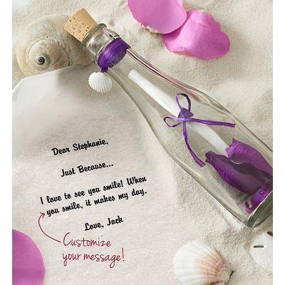 1-800-Flowers Everyday Gift Delivery Personalized Message In A Bottle Just Because Purple | Happiness Delivered To Their Door