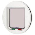 Cat Mate Glass Fitting 4-Way Cat Flap White 210W