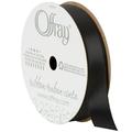 Offray Ribbon Single Face Satin Ribbon Black 5/8 x 18 feet Polyester Ribbon 1 Each