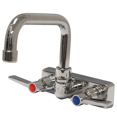 Advance Tabco K-123 Wall Mount Workboard Faucet with 6" Swing Spout, 1 GPM Aerator, 4" Centers, and Lever Handles