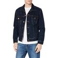 Wrangler Men's Denim Jacket, Blue Black, Medium