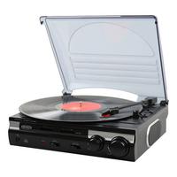 Jensen 3-Speed Stereo Turntable - Black - JTA-230