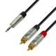 Adam Hall Cables 4 STAR YWCC 0150 Y-Kabel REAN 2 x Cinch auf Miniklinke TRS | 1.5 m