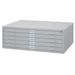 Safco Products Company Five-Drawer Flat File Filing Cabinet Metal in Gray | 16.5 H x 46.5 W x 35.5 D in | Wayfair 4996GRR