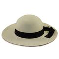 Tumi Ladies Panama Hat - Cream with Black Band – Rollable/Foldable – Handwoven from Natural Fibres. 56cm