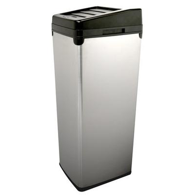 iTouchless 14-Gal. Touchless Trash Can - Silver