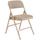 National Public Seating 2201 Beige Metal Folding Chair with 1 1/4&quot; Cafe Beige Fabric Padded Seat