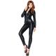 LEG AVENUE 85047 - Wet Look Catsuit Kostüm, Größe S (EUR 34-36), Schwarz, Dessous Damen Reizwäsche