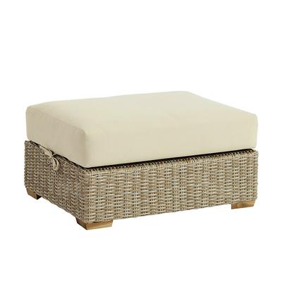 Navio Ottoman Replacement Cushion - Box Edge, Canvas Sand Sunbrella - Ballard Designs