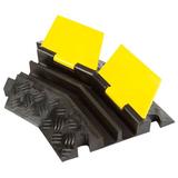 2-Channel Cable Protector Modular Right-Turn Ramp Corner Section