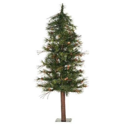 Vickerman 11715 - 6' x 34" Artificial Mixed Country Alpine with Pine Cones and Grapevines Christmas Tree (A801960)