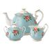 Royal Albert Polka Tea 3 Piece Teapot Set Bone China in Blue | 6.9 H x 9.9 W in | Wayfair POLBLU25823