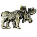 Sierra Lifestyles Oversized Wildlife Wilderness Novelty Knob Metal in Yellow | 3.75 H x 2.5 W x 1.25 D in | Wayfair 681407