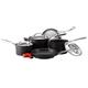 Circulon Infinite Induction Hob Pan Set of 5 - Non Stick Pots and Pans Sets with Stainless Steel Lids & Handles, Premium Dishwasher Safe Cookware, Black