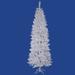 Vickerman 18392 - 7.5' x 34" Sparkle White Spruce Pencil Christmas Tree (A104075)