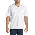 Dickies Men's Work Shirt Short Sleeved Workwear, White, Medium