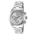 Invicta Men's Quartz Watch with Silver Dial Chronograph Display and Silver Stainless Steel Bracelet 14381