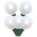 Vickerman 09097 - 15 Light 15' Green Wire G50 Satin Pearl White Christmas Light String Set with 12" Spacing (V401915)