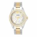 Fossil Watch for Women Riley, Quartz Multifunction Movement, 38 mm 2T Silver/Gold Stainless Steel Case with a Stainless Steel Strap, ES3204