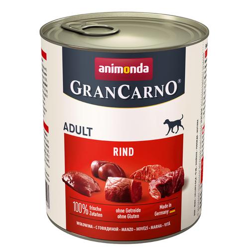24 x 800g Adult Original Rind Animonda GranCarno Hundefutter nass