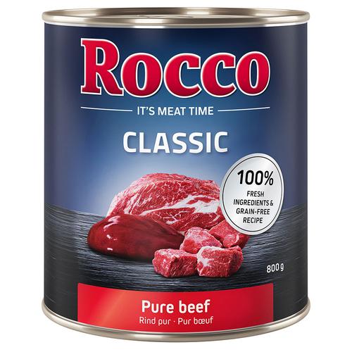 24 x 800g Rind pur Rocco Classic getreidefreies Hundefutter nass