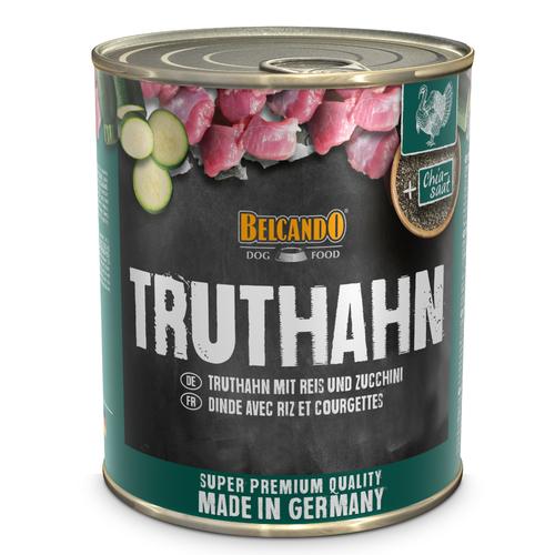 12 x 800 g Truthahn mit Reis & Zucchini BELCANDO Super Premium Hundefutter nass