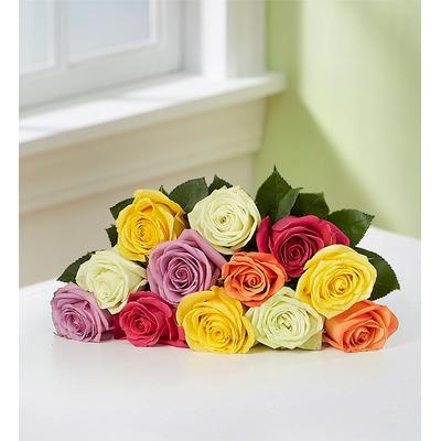 1-800-Flowers Flower Delivery One Dozen Assorted Roses For Mother's Day Bouquet Only