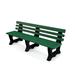 Frog Furnishings Adams Brooklyn Recycled Plastic Park Outdoor Bench Plastic in Green | 28 H x 48 W in | Wayfair PB4GREBROOK