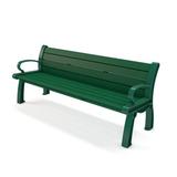 Frog Furnishings Heritage Recycled Plastic Park Outdoor Bench Plastic in Green | 30 H x 72 W x 22 D in | Wayfair PB6GREGFHER