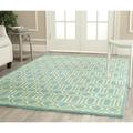 Blue 48 x 0.25 in Area Rug - Safavieh Mosaic Geometric Hand Knotted Area Rug Viscose/Wool | 48 W x 0.25 D in | Wayfair MOS150A-4