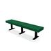 Frog Furnishings Trailside Recycled Plastic Park Outdoor Bench Plastic in Green | 17.75 H x 96 W x 15 D in | Wayfair PB8GRETRA