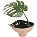 Distinctive Designs Single Philodendron Leaf Floor Foliage Plant in Pot Silk/Metal | 18 H x 14 W x 13 D in | Wayfair 2703