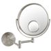 Jerdon Dual Sided Modern & Contemporary Magnifying Makeup Mirror Metal | 8 H x 8 W x 13.5 D in | Wayfair JP7510N