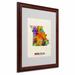 Trademark Fine Art "Missouri Map" by Michael Thompsett Framed Graphic Art Canvas, Wood | 20 H x 16 W x 0.5 D in | Wayfair MT0353-W1620MF