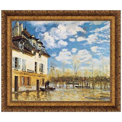 Vault W Artwork L'inondation a Port-Marly, 1876 by Alfred Sisley Framed Painting Print Canvas, Resin in Black/Brown | 38 H x 45 W x 2 D in | Wayfair