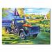 Trademark Fine Art 'The Pumpkin Pickup' by David Lloyd Glover Framed Painting Print on Wrapped Canvas in White/Black | 35 H x 47 W x 2 D in | Wayfair